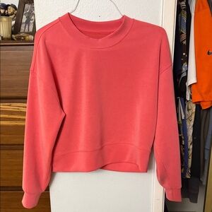 Lululemon perfectly oversized cropped crew softstreme sie 4 hot pink